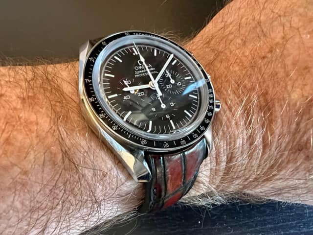 20MM FITTED CURVED END CROCODILE STRAP FOR OMEGA SPEEDMASTER HDOMG01