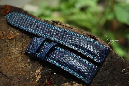 BESPOKE GENUINE BLUE LIZARD SKIN LEATHER STRAP HDLZ21