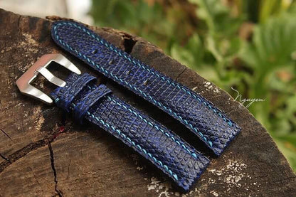 BESPOKE GENUINE BLUE LIZARD SKIN LEATHER STRAP HDLZ21