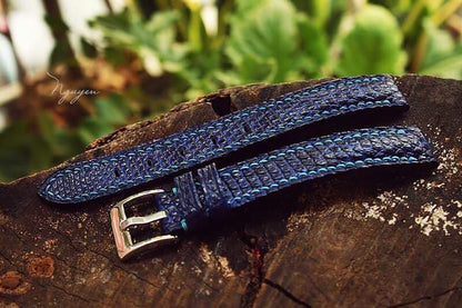 BESPOKE GENUINE BLUE LIZARD SKIN LEATHER STRAP HDLZ21