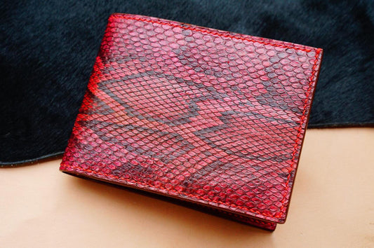 BESPOKE GENUINE RED PYTHON BIFOLD MAN WALLET HDWA34