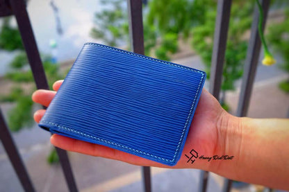 BESPOKE GENUINE BLUE EPI BIFOLD MAN WALLET HDWA33