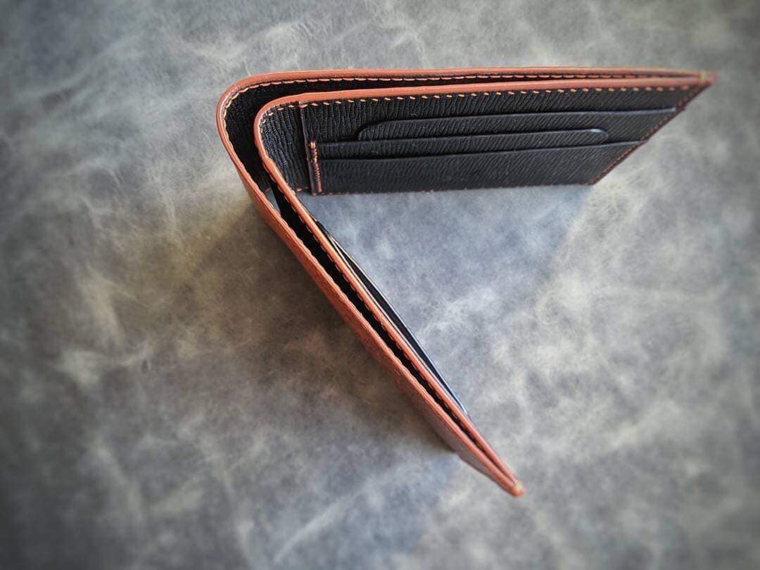 BESPOKE GENUINE ORANGE LIZARD BIFOLD MAN WALLET HDWA24