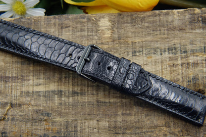 BESPOKE GENUINE NO PEARL BLACK CHICKEN LEG WATCH STRAP HDCL05