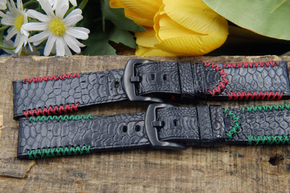 BESPOKE GENUINE NO PEARL BLACK CHICKEN LEG WATCH STRAP HDCL02