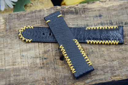 BESPOKE GENUINE NO PEARL BLACK CHICKEN LEG WATCH STRAP HDCL05