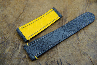 BESPOKE GENUINE GREY ORIS SKIN LEATHER STRAP HDOR03