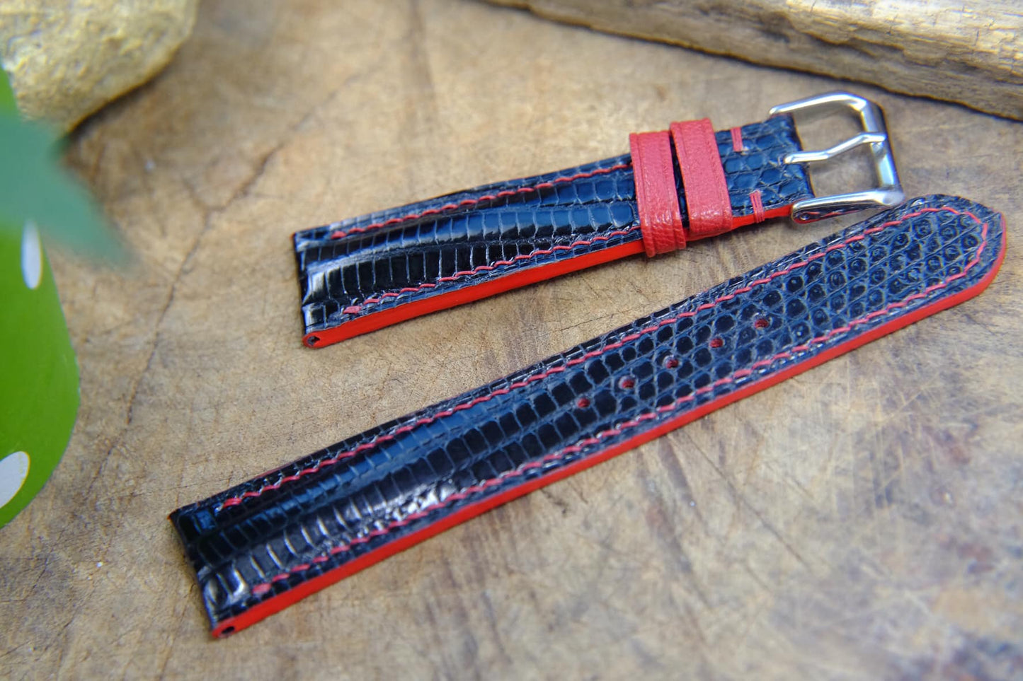 BESPOKE GENUINE BLUE SNAKE SKIN LEATHER STRAP HDSS02