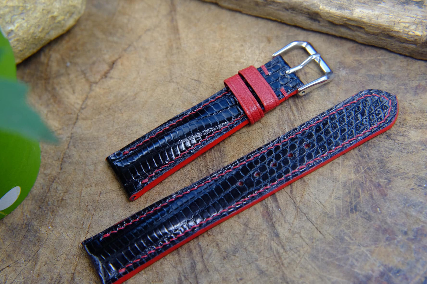 BESPOKE GENUINE BLUE SNAKE SKIN LEATHER STRAP HDSS02