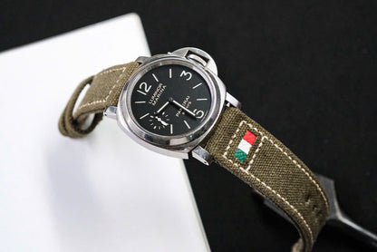 Italian Flag Olive Canvas Strap HDCV01