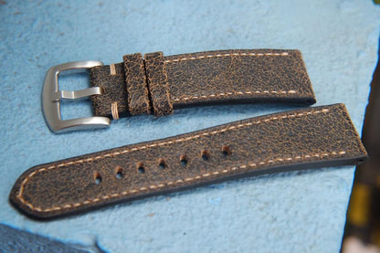 BESPOKE GREY DISTRESSED COW LEATHER WATCH STRAP BAND HDLE02