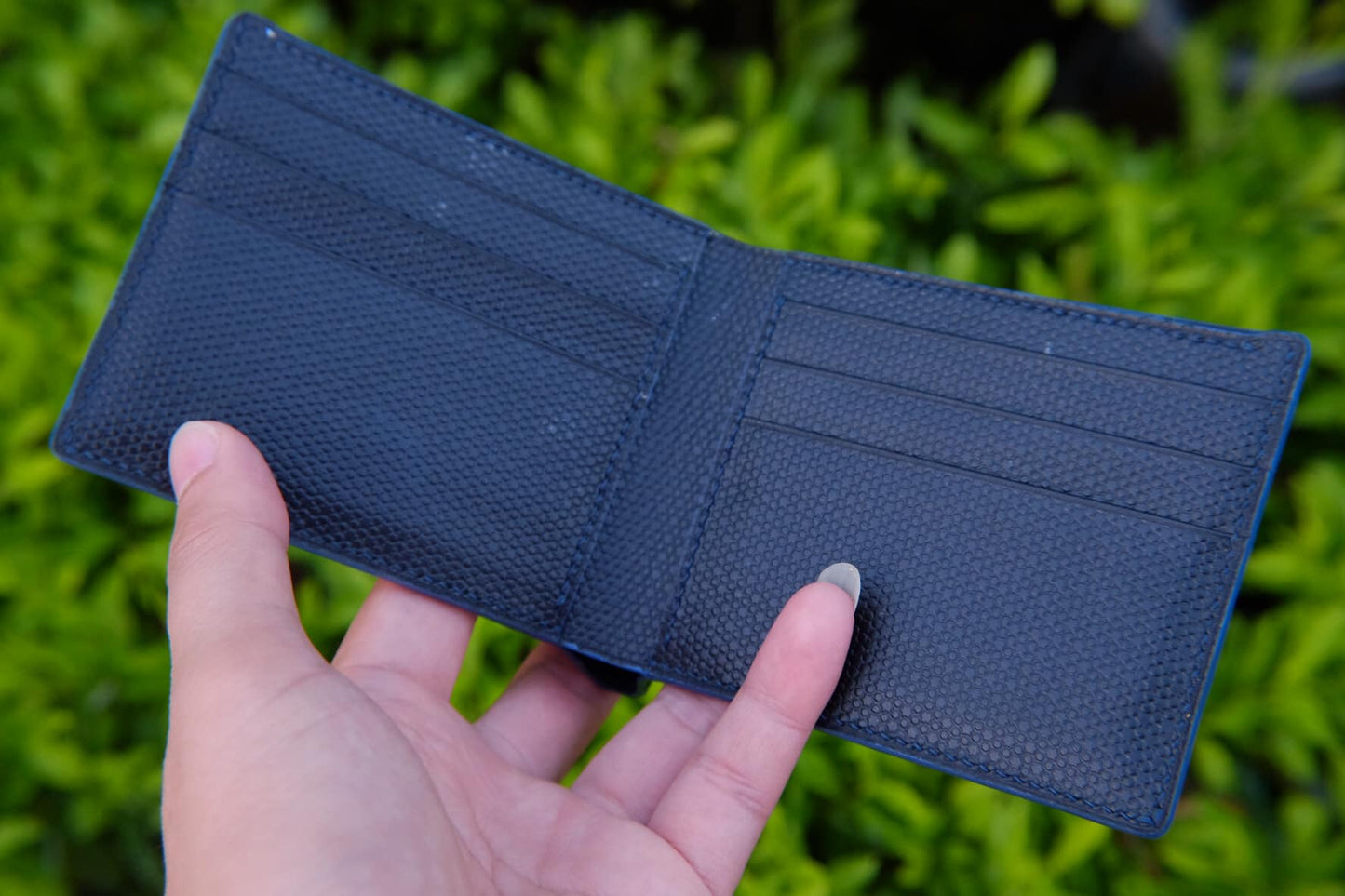 BESPOKE GENUINE BLUE CROCODILE BIFOLD MAN WALLET HDWA08