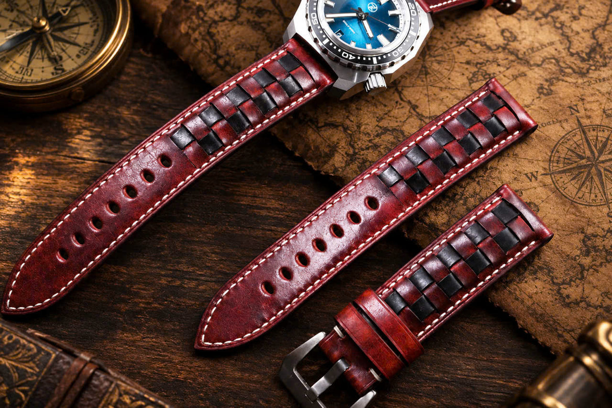 Vintage Braided Leather Strap