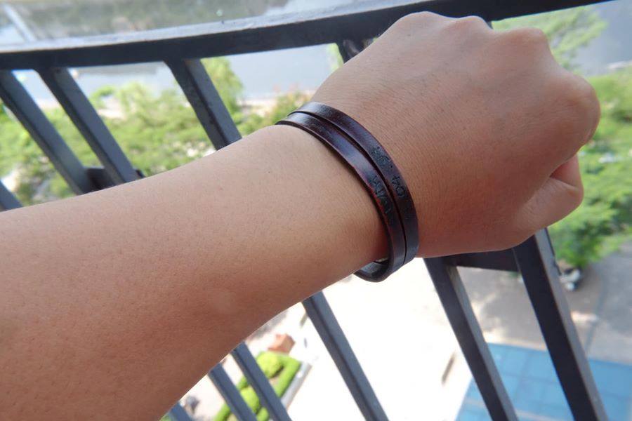 BESPOKE GENUINE BROWN COW LEATHER BRACELET HDBR04