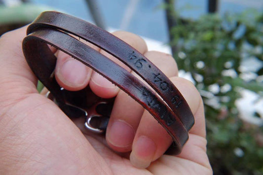 BESPOKE GENUINE BROWN COW LEATHER BRACELET HDBR04