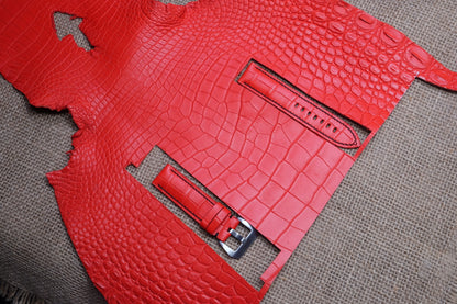 Red Belly skin crocodile leather watch strap HDCBS01