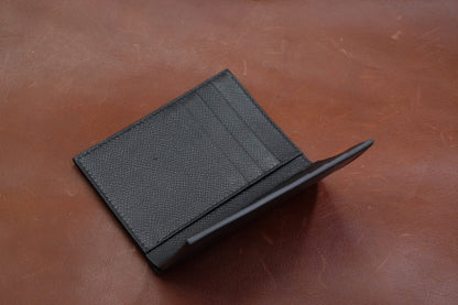 Black epi leather vertical bifold wallet  HDWA53