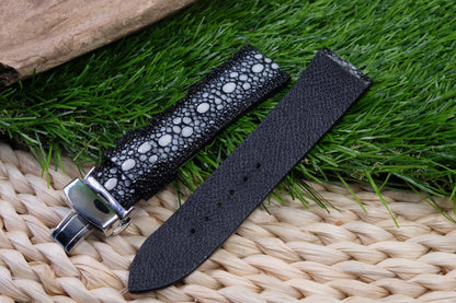 Black row stone stingray strap HDST138