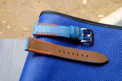 Blue Chicken leg leather watch strap HDCL11