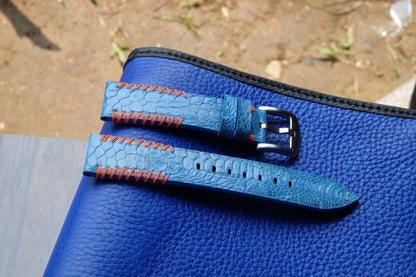 Blue Chicken leg leather watch strap HDCL11