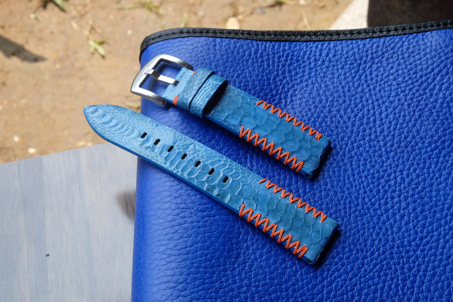 Blue Chicken leg leather watch strap HDCL11