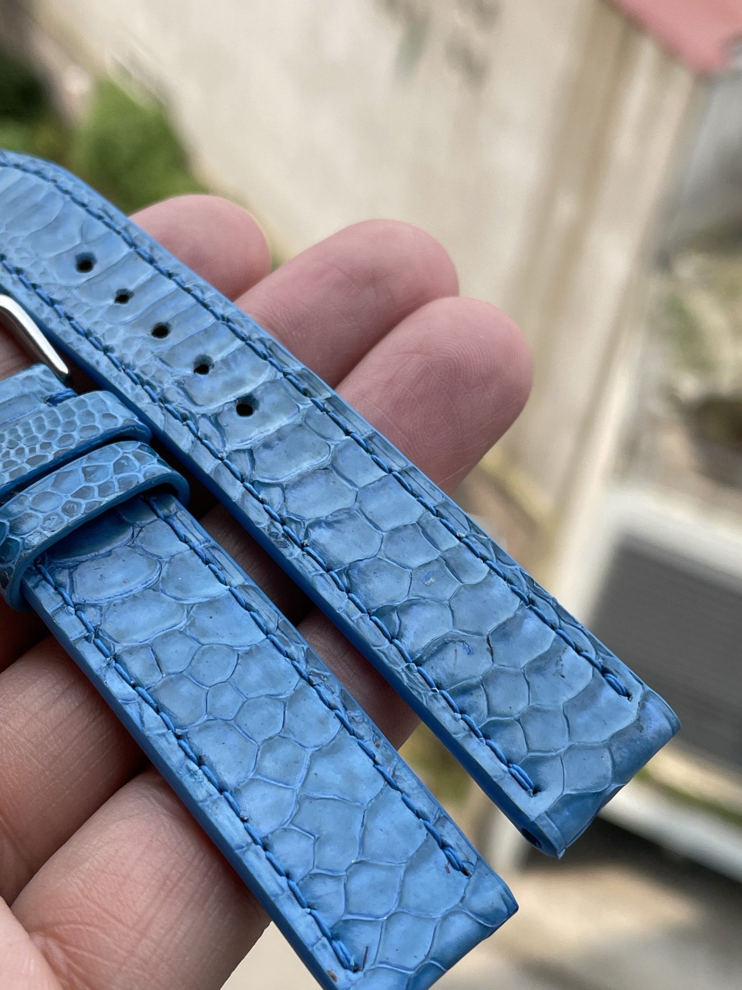 Blue Chicken leg leather watch strap HDCL15