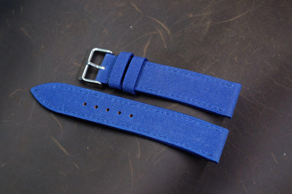 Blue canvas handmade watch strap HDCVS06