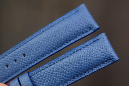 Blue epsom leather handmade watch strap  HDEP05