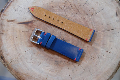 Blue shinki hikaku shell cordovan leather strap HDSC06