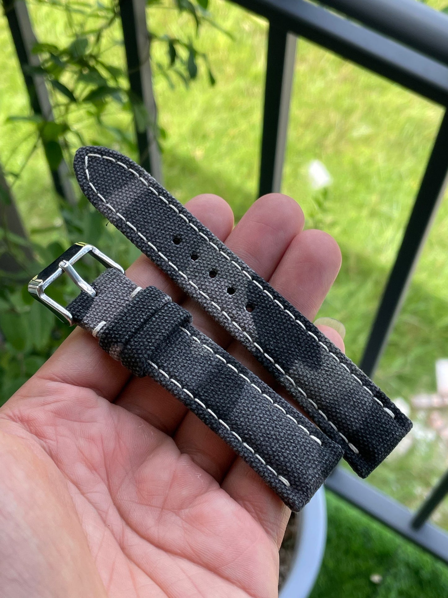 Custom made folded edge camoflague canvas strap HDCVS11