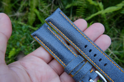 BESPOKE GENUINE GREY COW LEATHER WATCH STRAP HDLE35