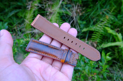 BESPOKE GENUINE BROWN COW LEATHER WATCH STRAP HDLE41