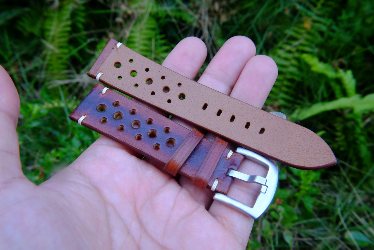 BESPOKE GENUINE BROWN COW LEATHER WATCH STRAP HDLE42