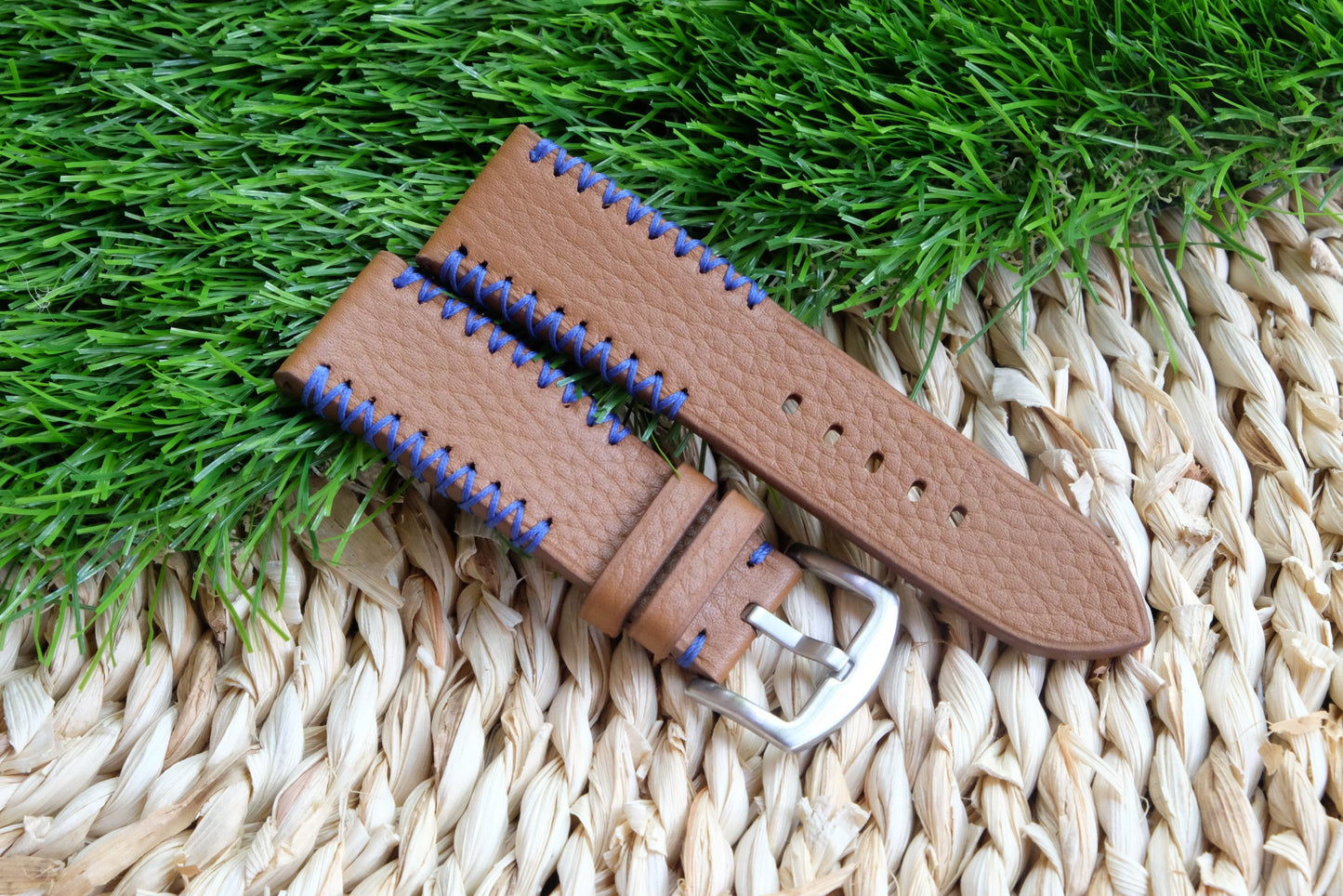 BESPOKE GENUINE BROWN TOGO COW LEATHER WATCH STRAP HDLE44