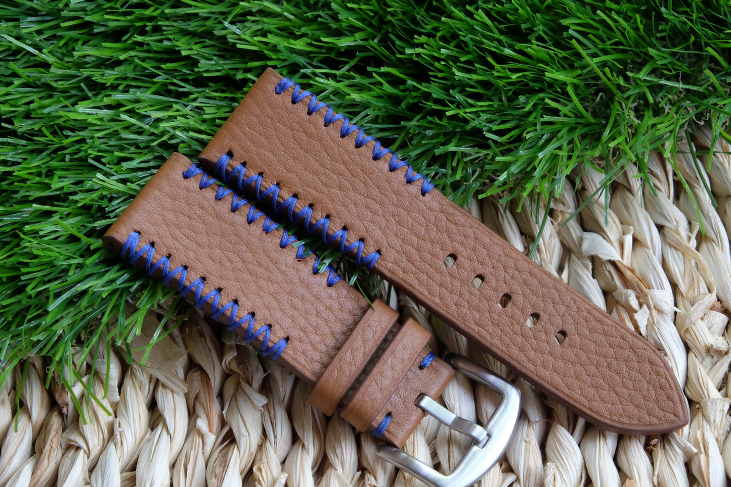 BESPOKE GENUINE BROWN TOGO COW LEATHER WATCH STRAP HDLE44