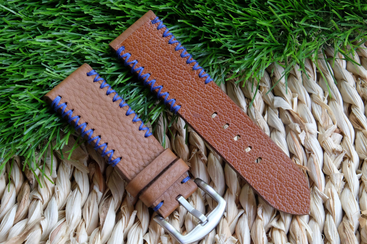 BESPOKE GENUINE BROWN TOGO COW LEATHER WATCH STRAP HDLE44