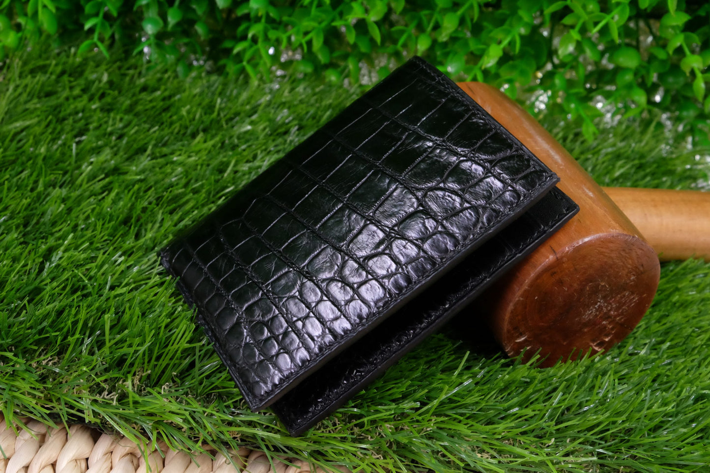 BESPOKE GENUINE BLACK CROCODILE BIFOLD MAN WALLET HDWA41