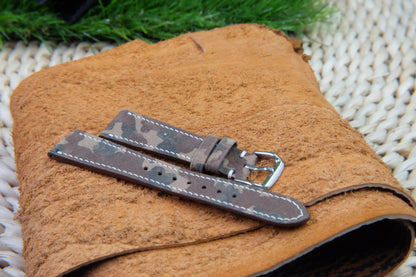 BESPOKE GENUINE BROWN COW LEATHER WATCH STRAP HDLE23