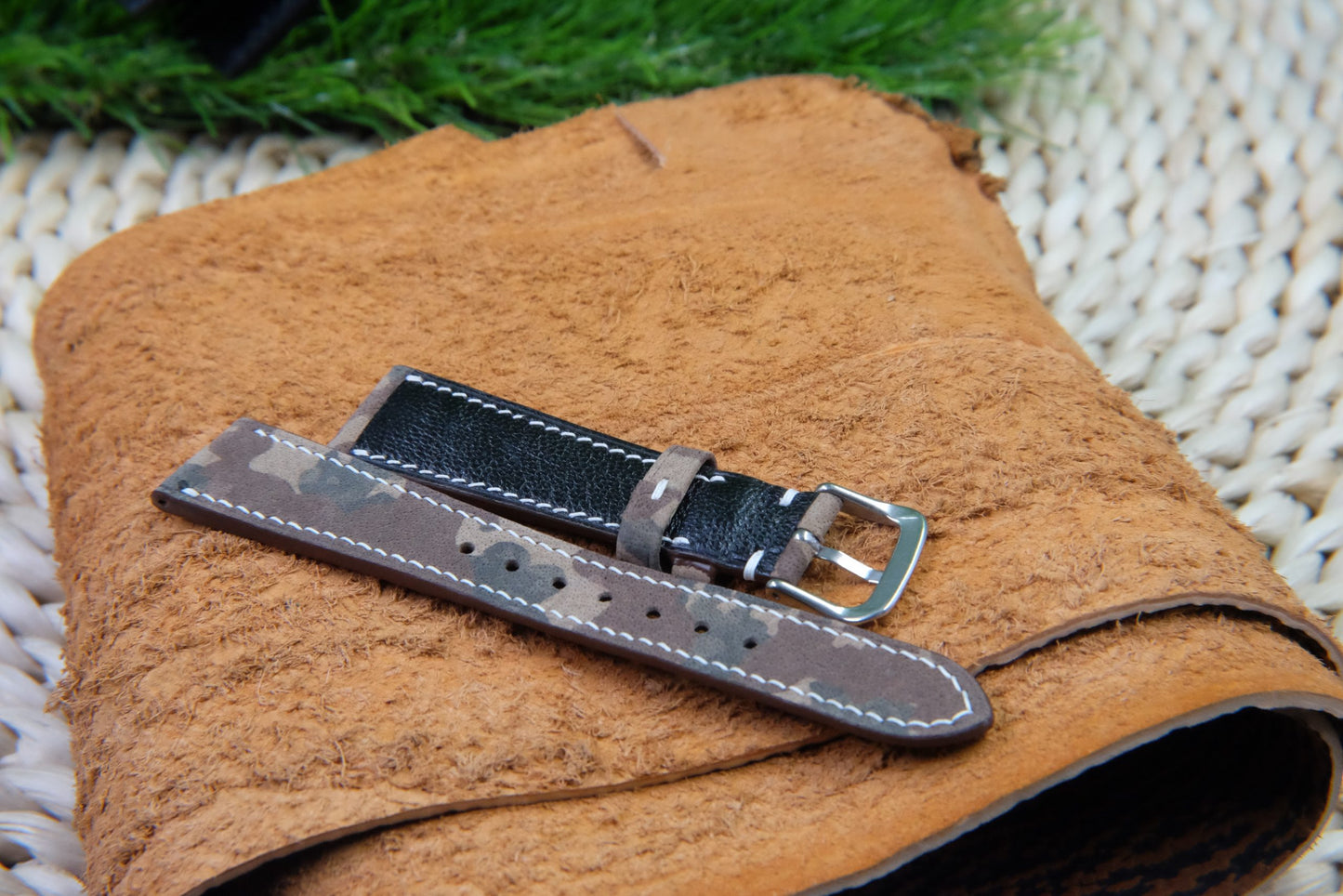 BESPOKE GENUINE BROWN COW LEATHER WATCH STRAP HDLE23