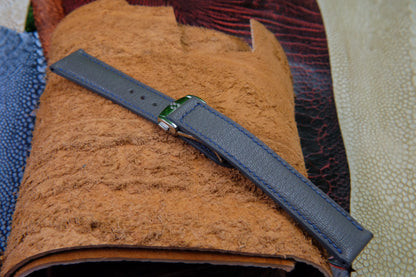 BESPOKE GENUINE GREY ALRAN GOAT LEATHER WATCH STRAP HDLE30