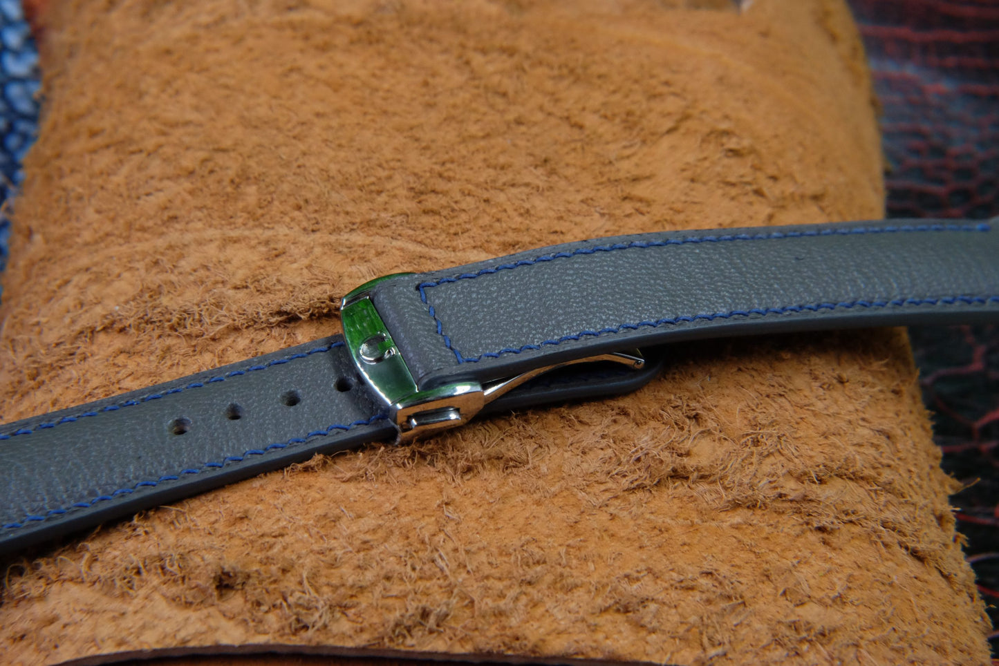 BESPOKE GENUINE GREY ALRAN GOAT LEATHER WATCH STRAP HDLE30