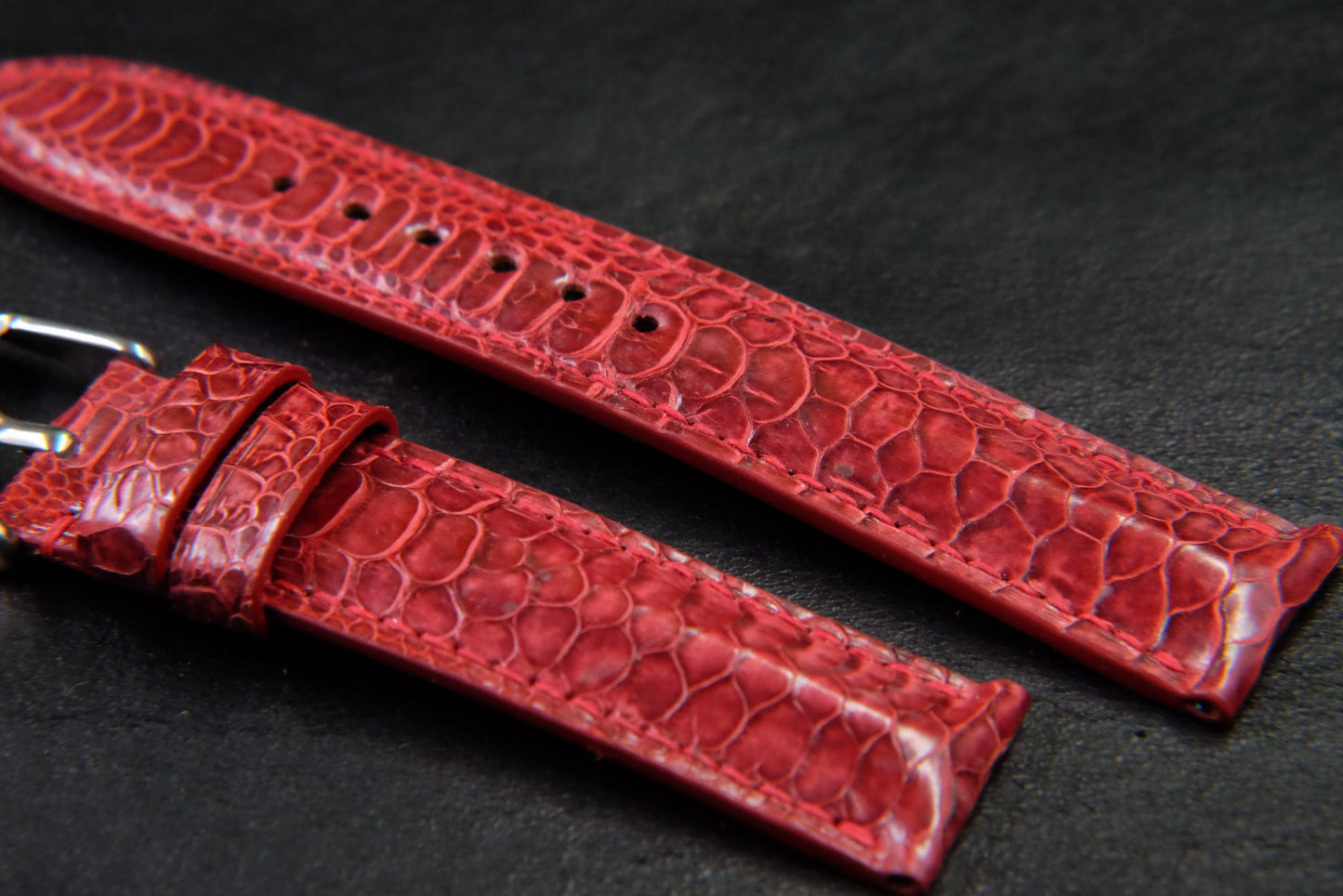 BESPOKE GENUINE RED CHICKEN LEG WATCH STRAP HDCL10