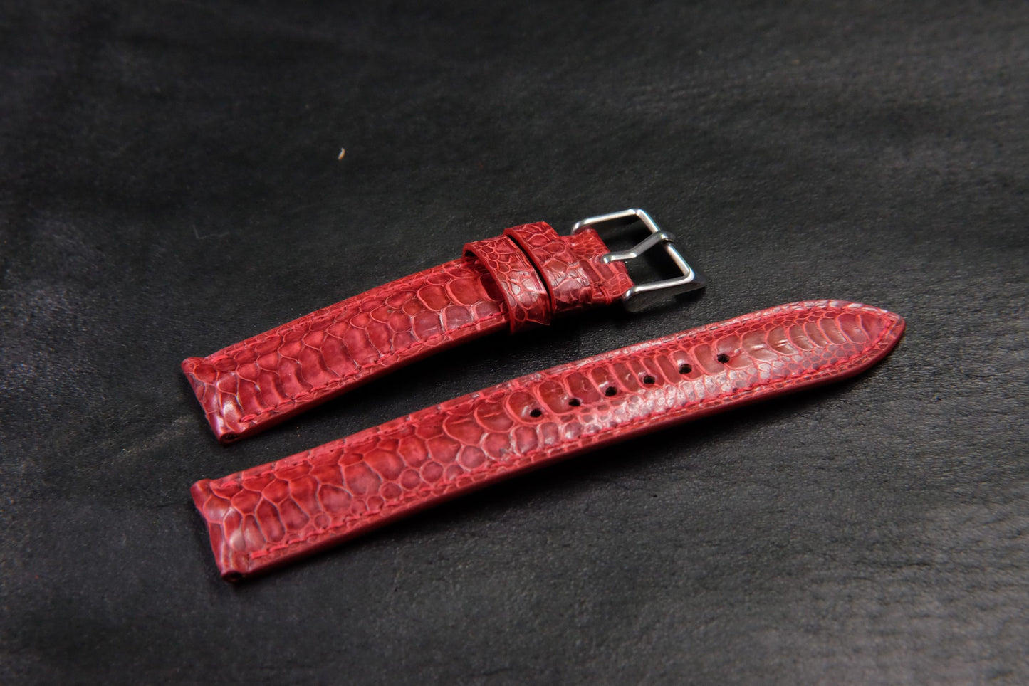 BESPOKE GENUINE RED CHICKEN LEG WATCH STRAP HDCL10