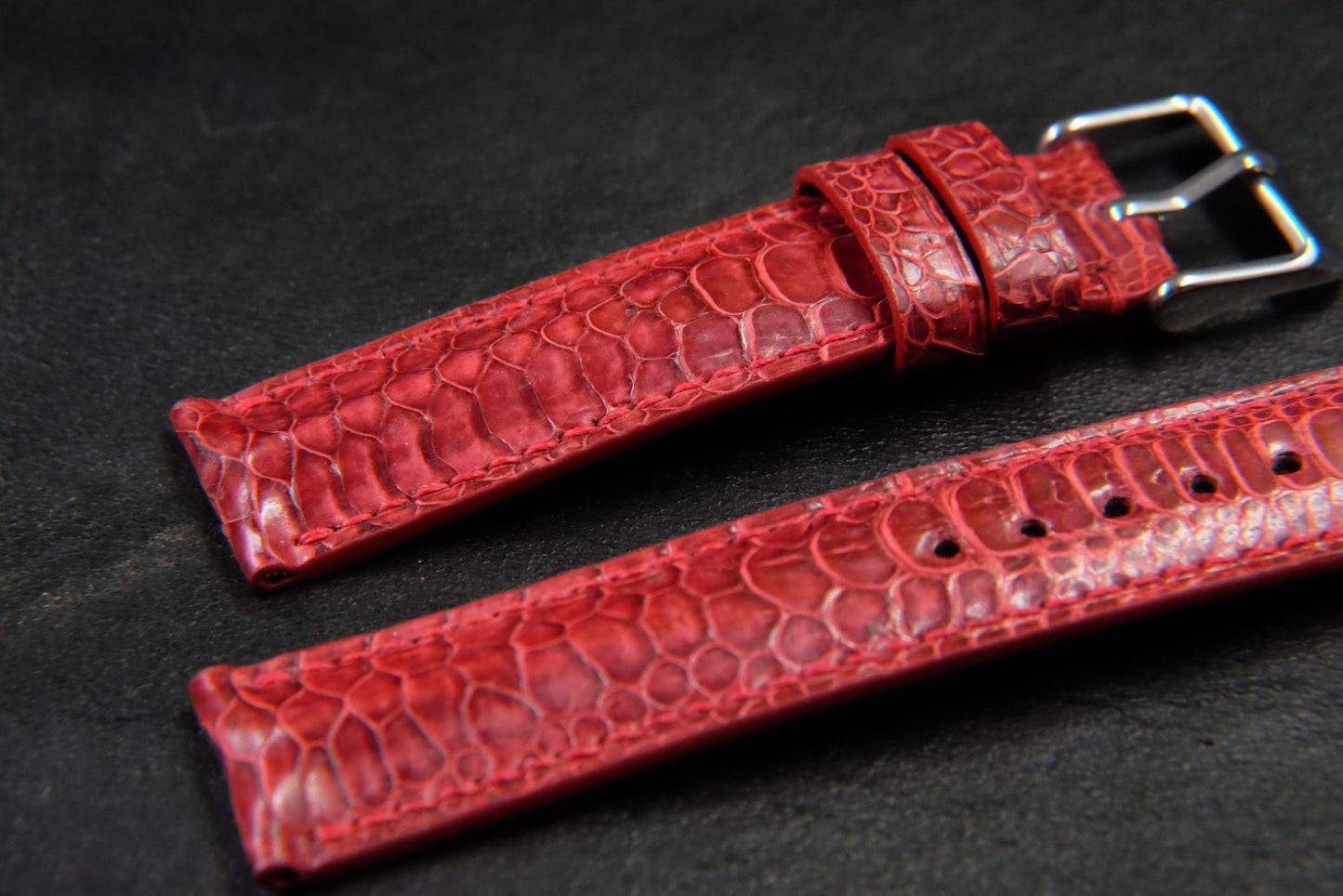 BESPOKE GENUINE RED CHICKEN LEG WATCH STRAP HDCL10