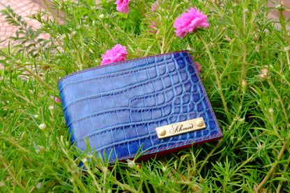 BESPOKE GENUINE BLUE CROCODILE BIFOLD MAN WALLET HDWA45