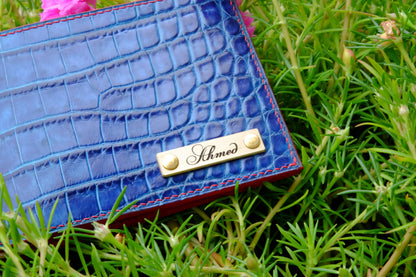 BESPOKE GENUINE BLUE CROCODILE BIFOLD MAN WALLET HDWA45