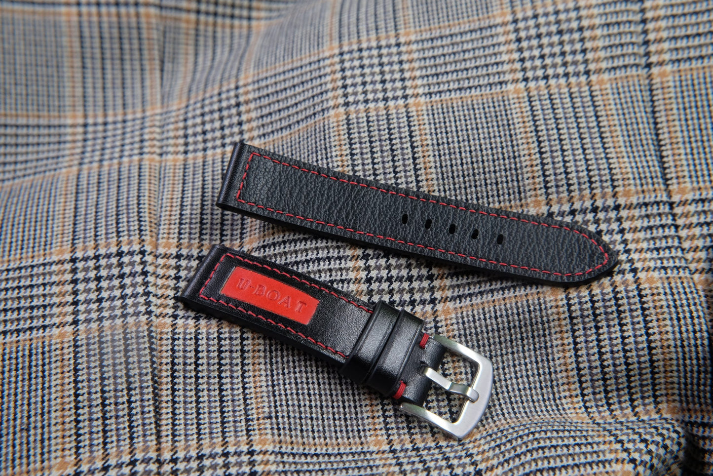 BESPOKE GENUINE BLACK COW LEATHER WATCH STRAP HDOS26