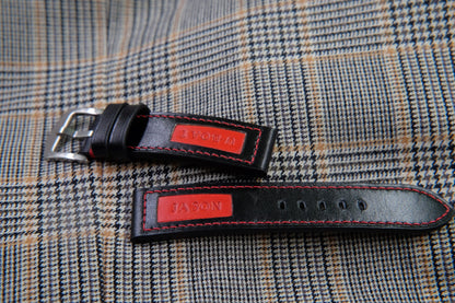 BESPOKE GENUINE BLACK COW LEATHER WATCH STRAP HDOS26