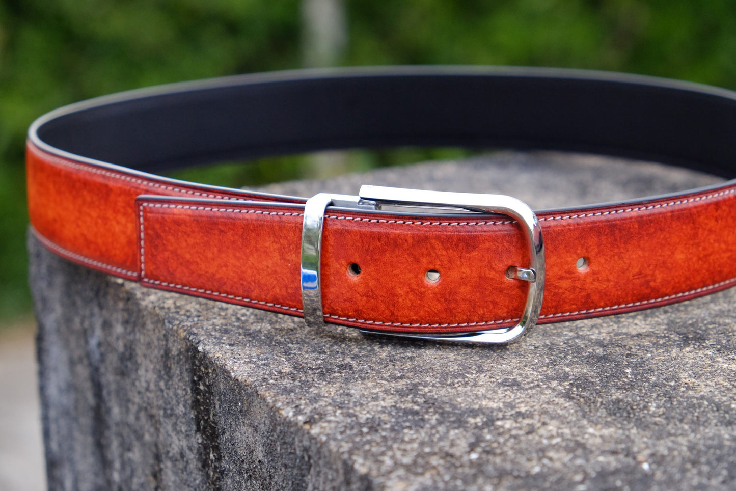 BESPOKE GENUINE BROWN COW LEATHER MAN BELT HDBE05