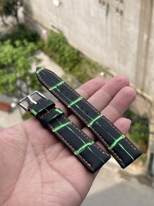 Green Spain Verdeveleno crocodile watch strap HDCSV02